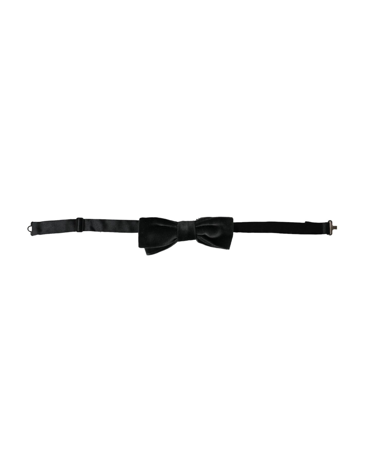 Pajarita de algodón y terciopelo negro ajustable para hombre