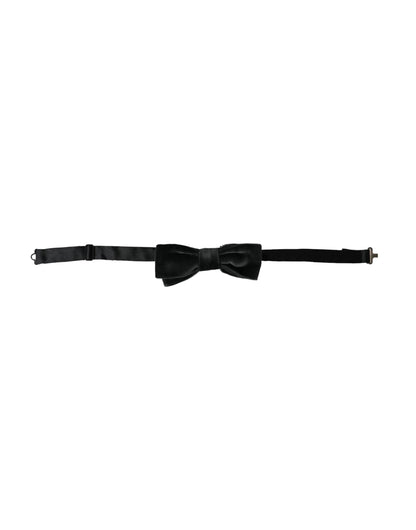 Pajarita de algodón y terciopelo negro ajustable para hombre