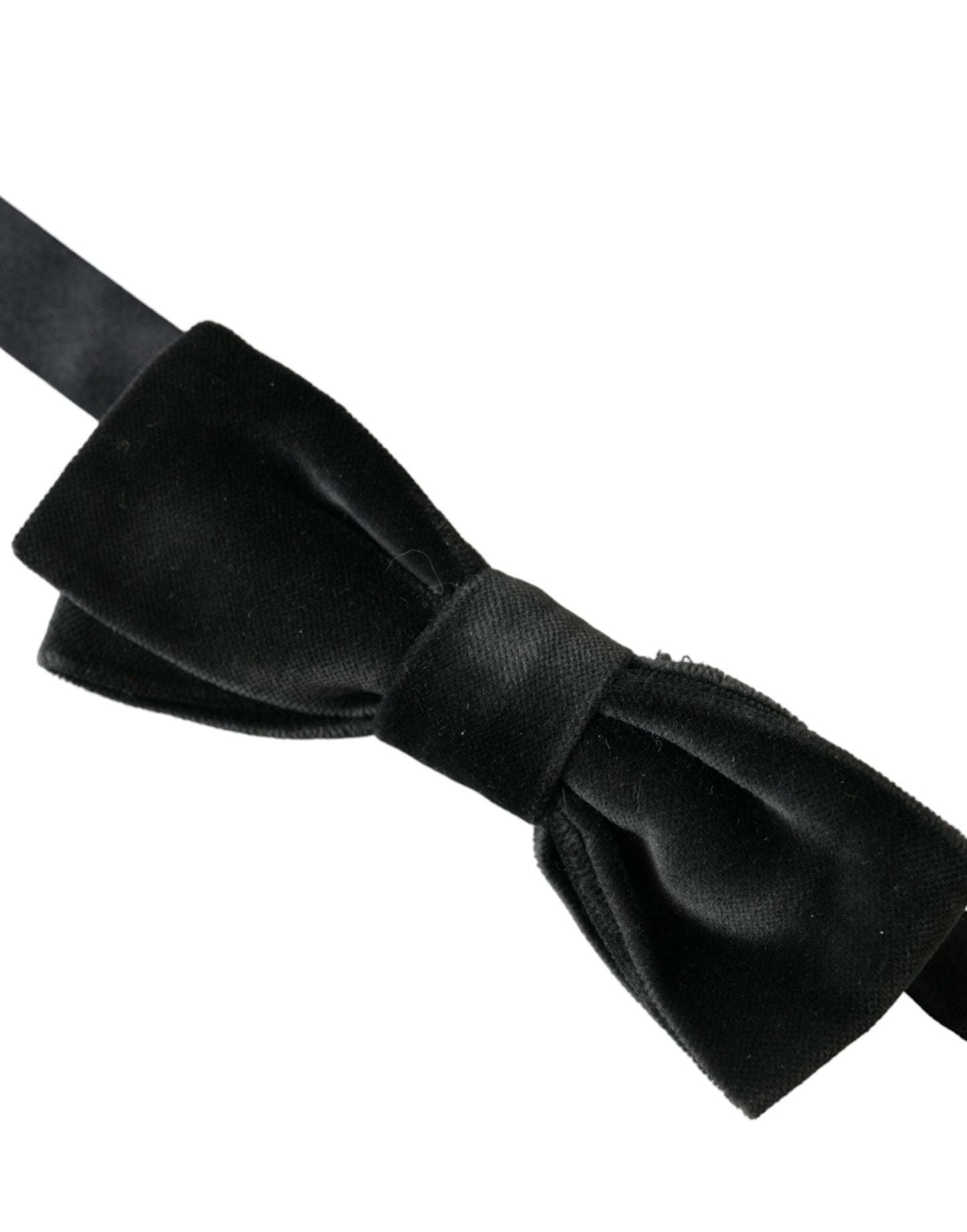 Pajarita de algodón y terciopelo negro ajustable para hombre