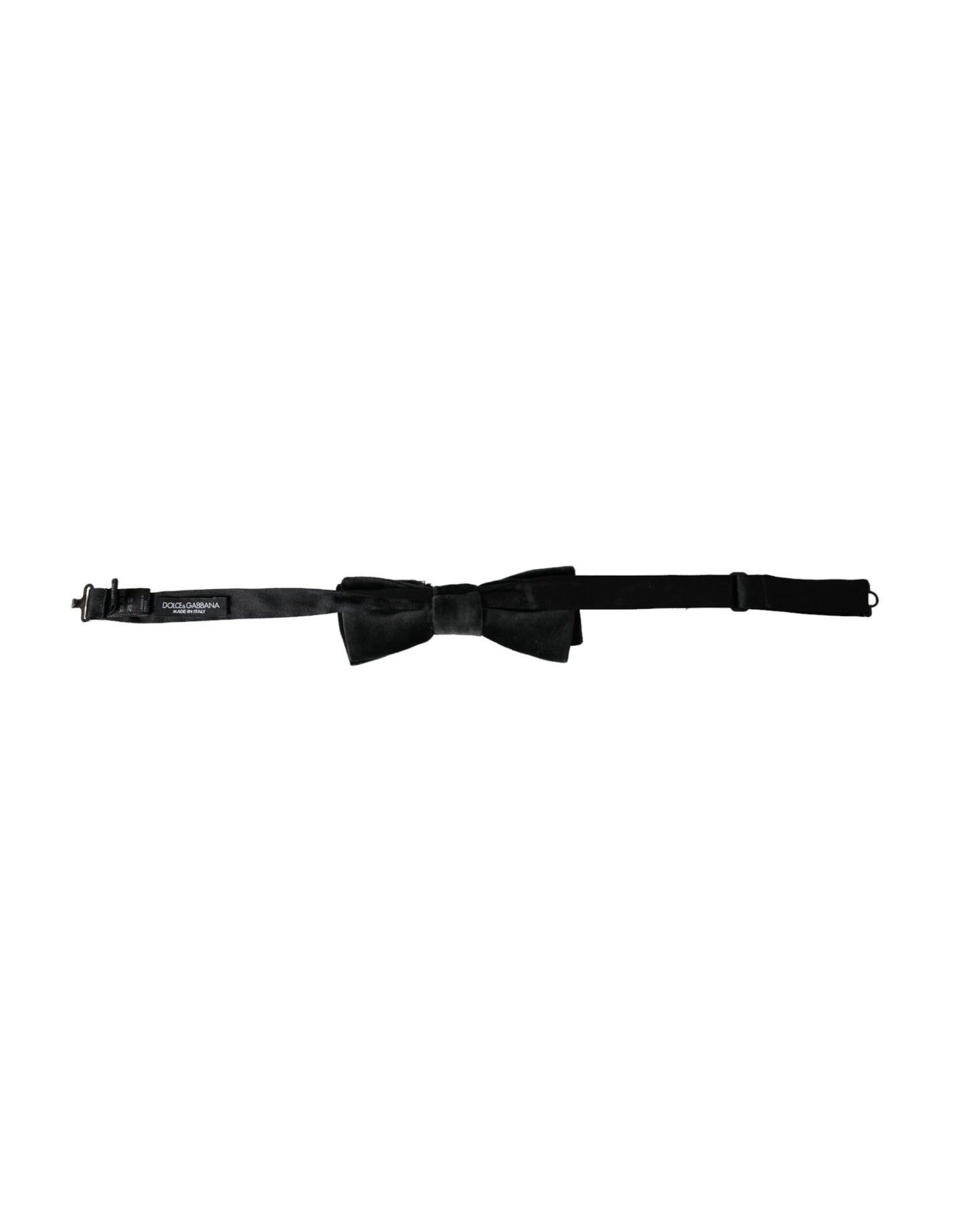 Pajarita de algodón y terciopelo negro ajustable para hombre