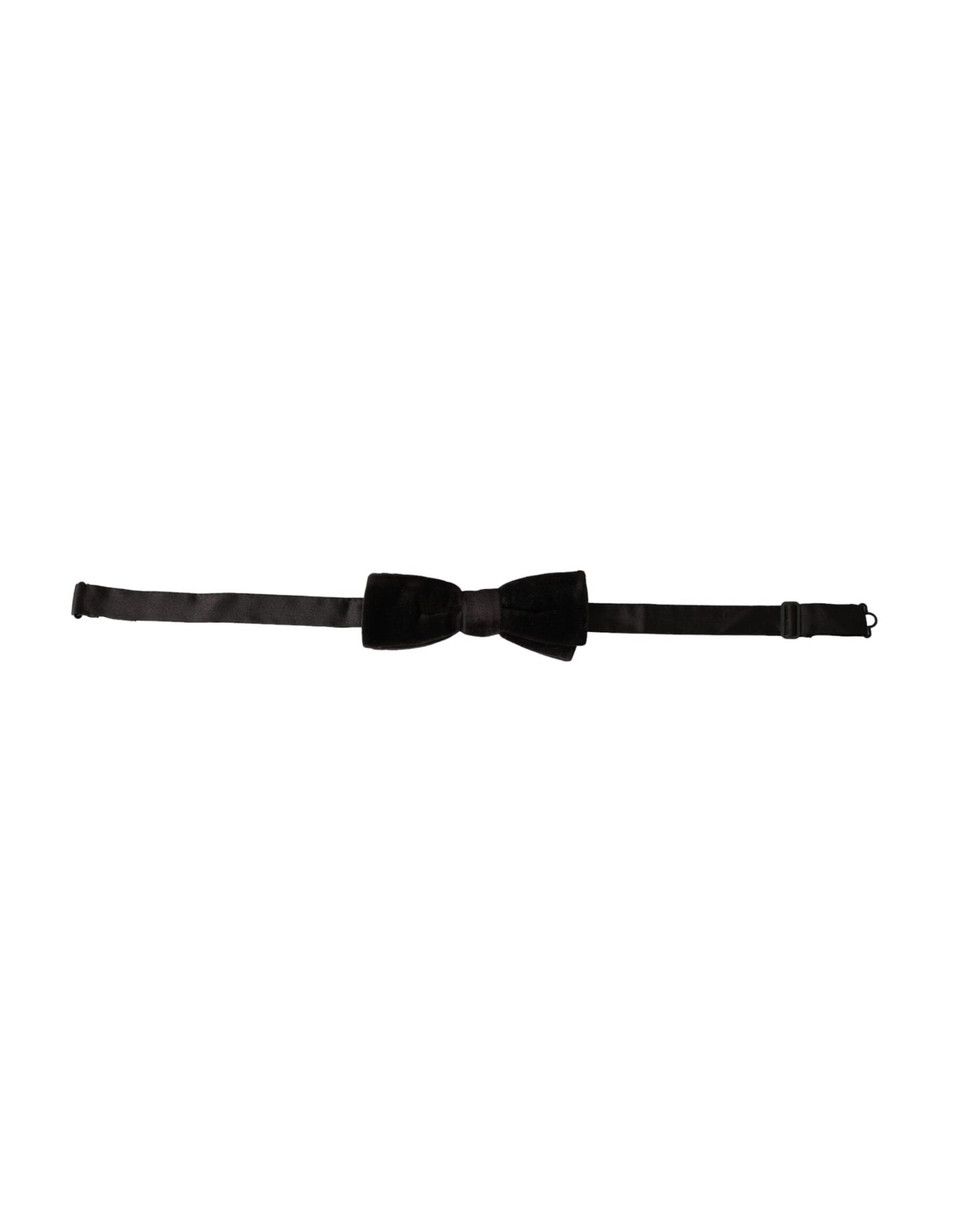 Pajarita de algodón y terciopelo negro ajustable para hombre