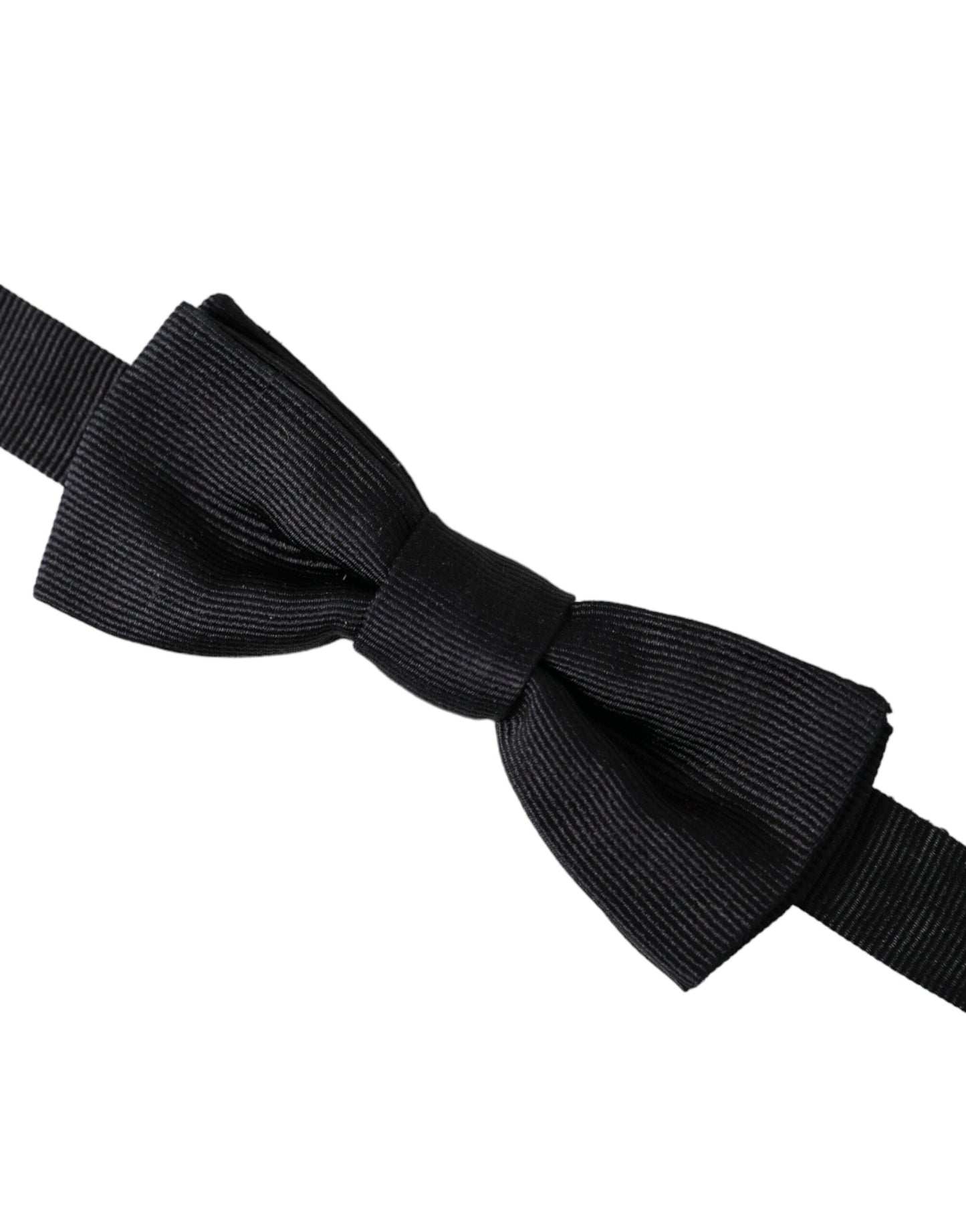 Pajarita de seda negra ajustable para hombre