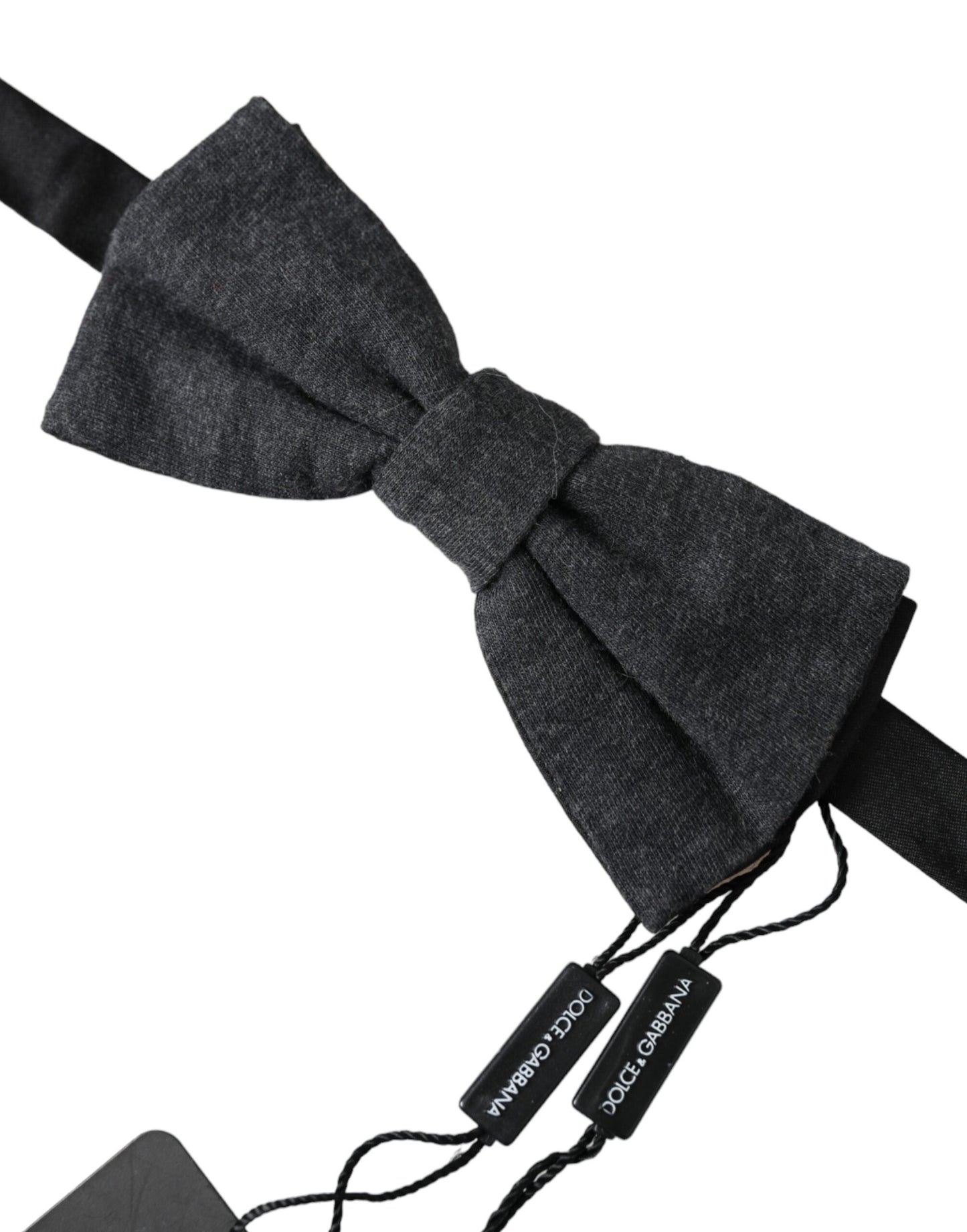 Pajarita de seda gris oscuro ajustable para hombre
