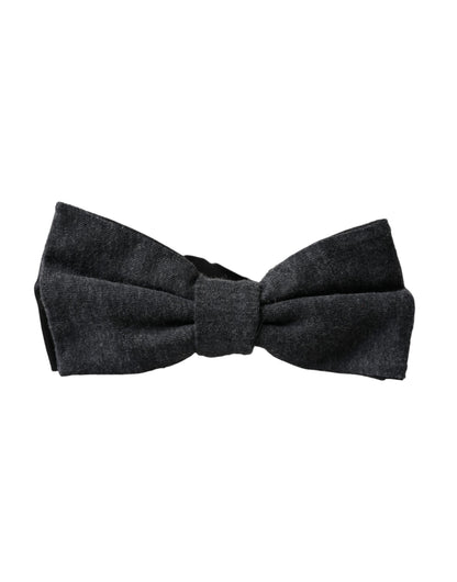 Pajarita de seda gris oscuro ajustable para hombre