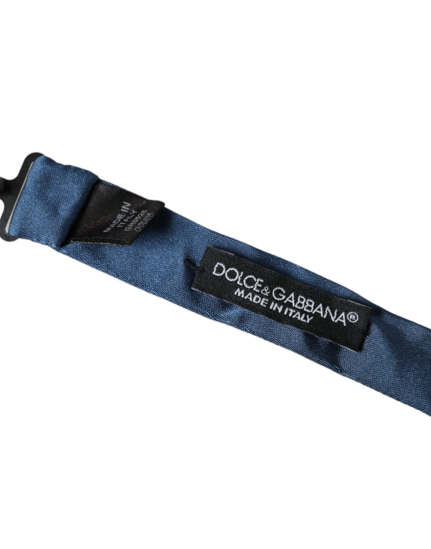 Pajarita de seda satinada azul ajustable para hombre