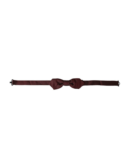 Pajarita de seda roja con cuello ajustable de fantasía para hombre