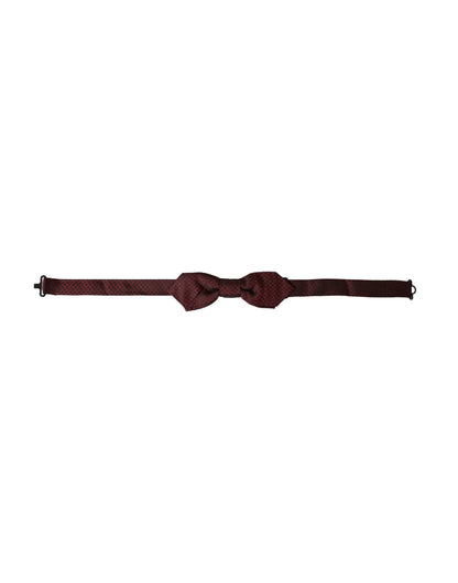 Pajarita de seda roja con cuello ajustable de fantasía para hombre