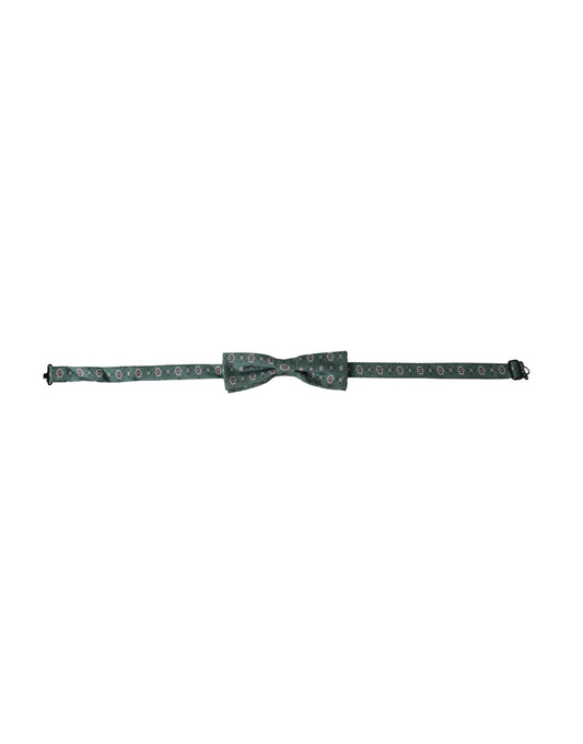 Pajarita ajustable con cuello floral verde menta para hombre