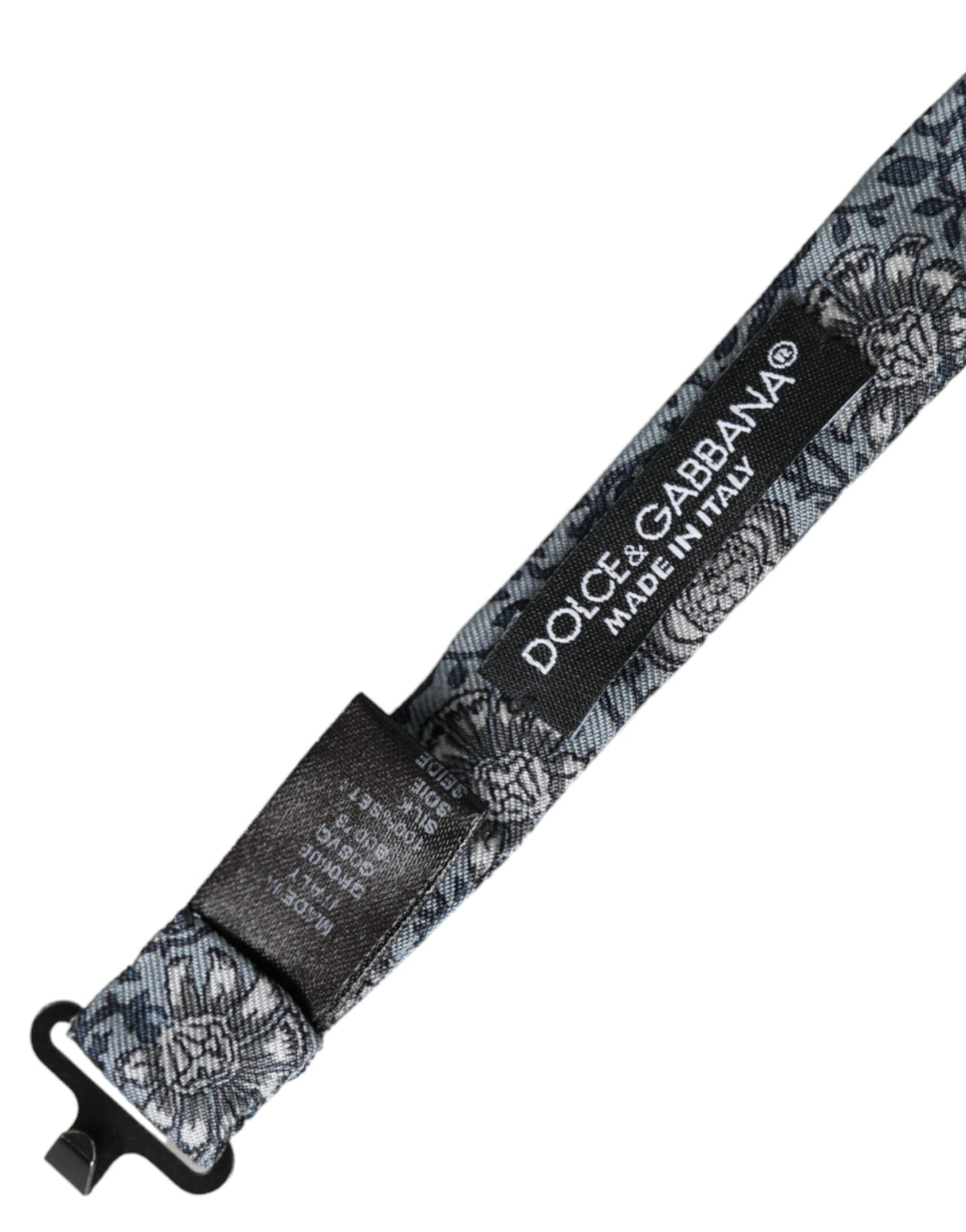 Pajarita de seda gris con cuello ajustable para hombre