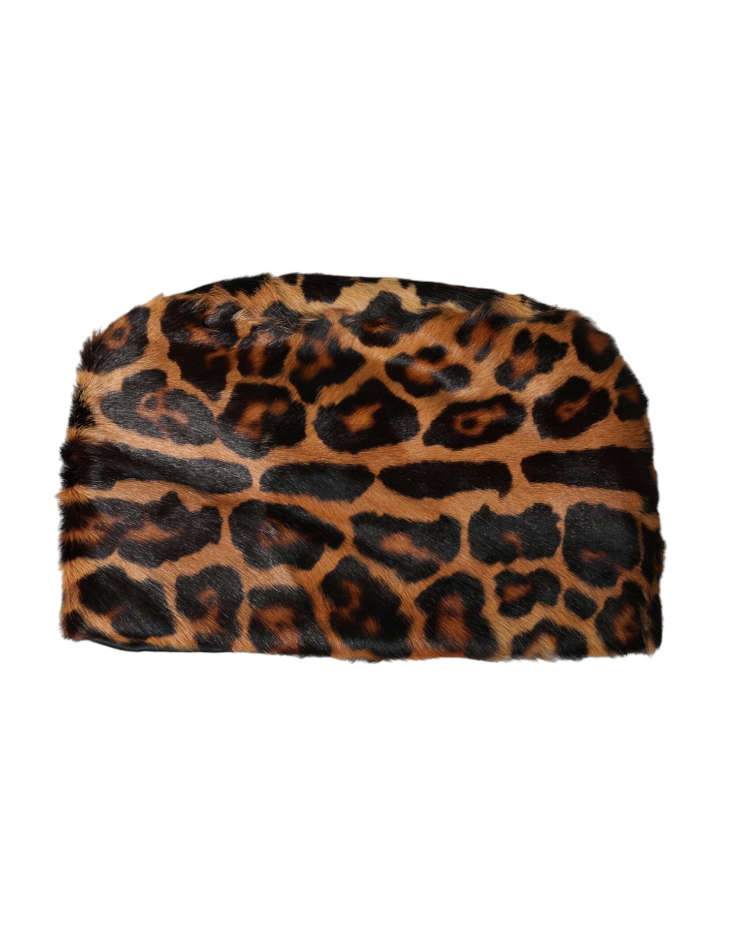 Sombrero de pescador de piel de leopardo marrón para mujer