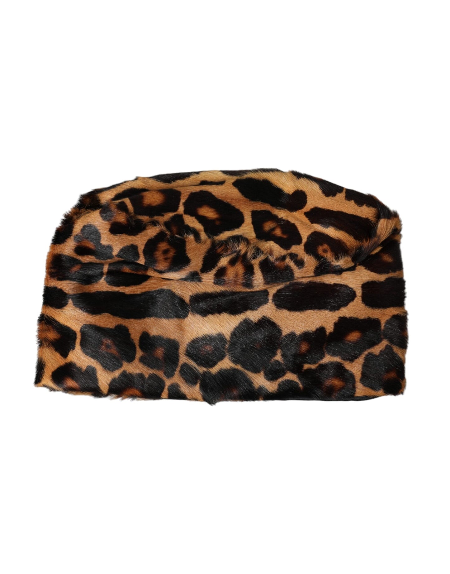 Sombrero de pescador de piel de leopardo marrón para mujer