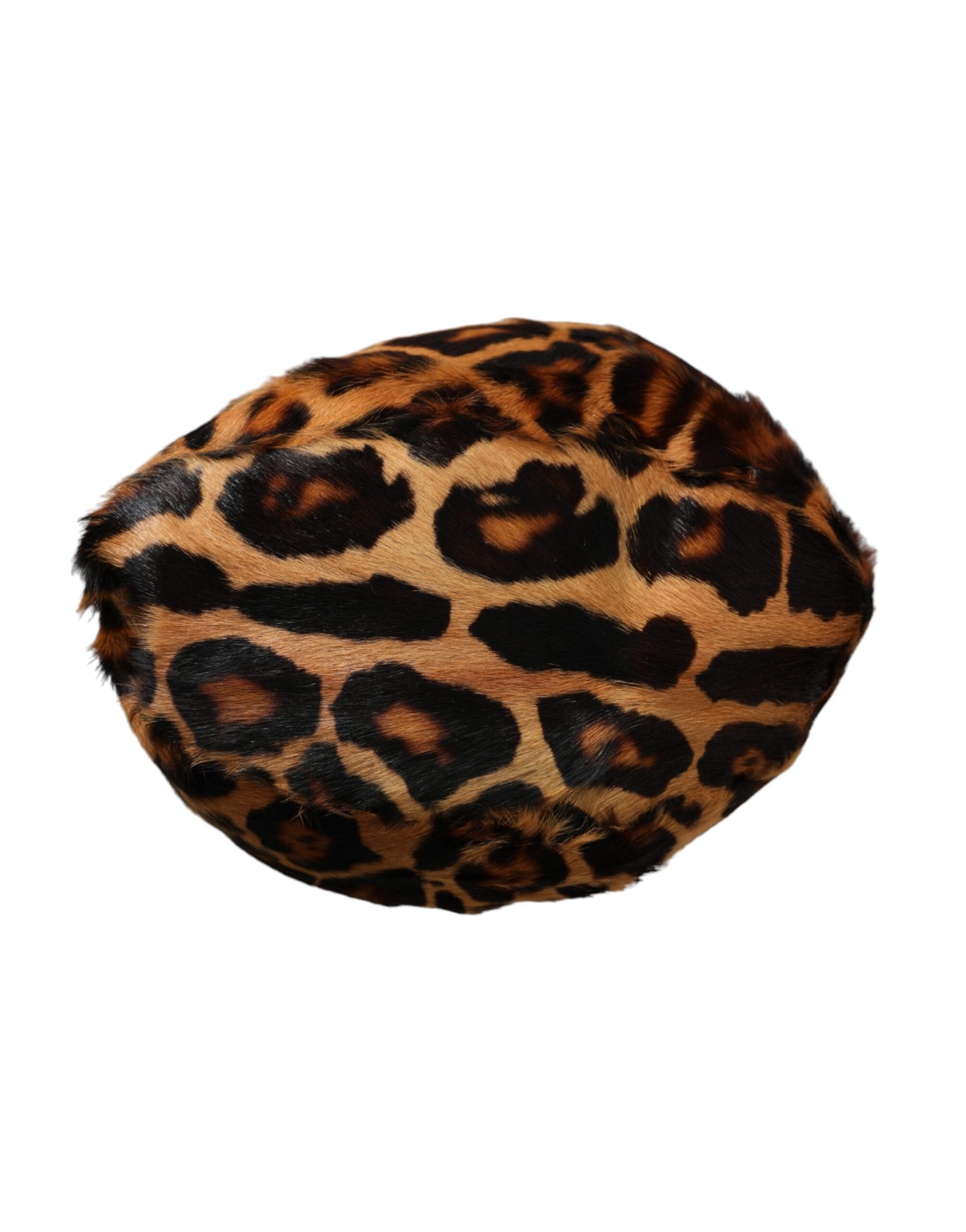 Sombrero de pescador de piel de leopardo marrón para mujer