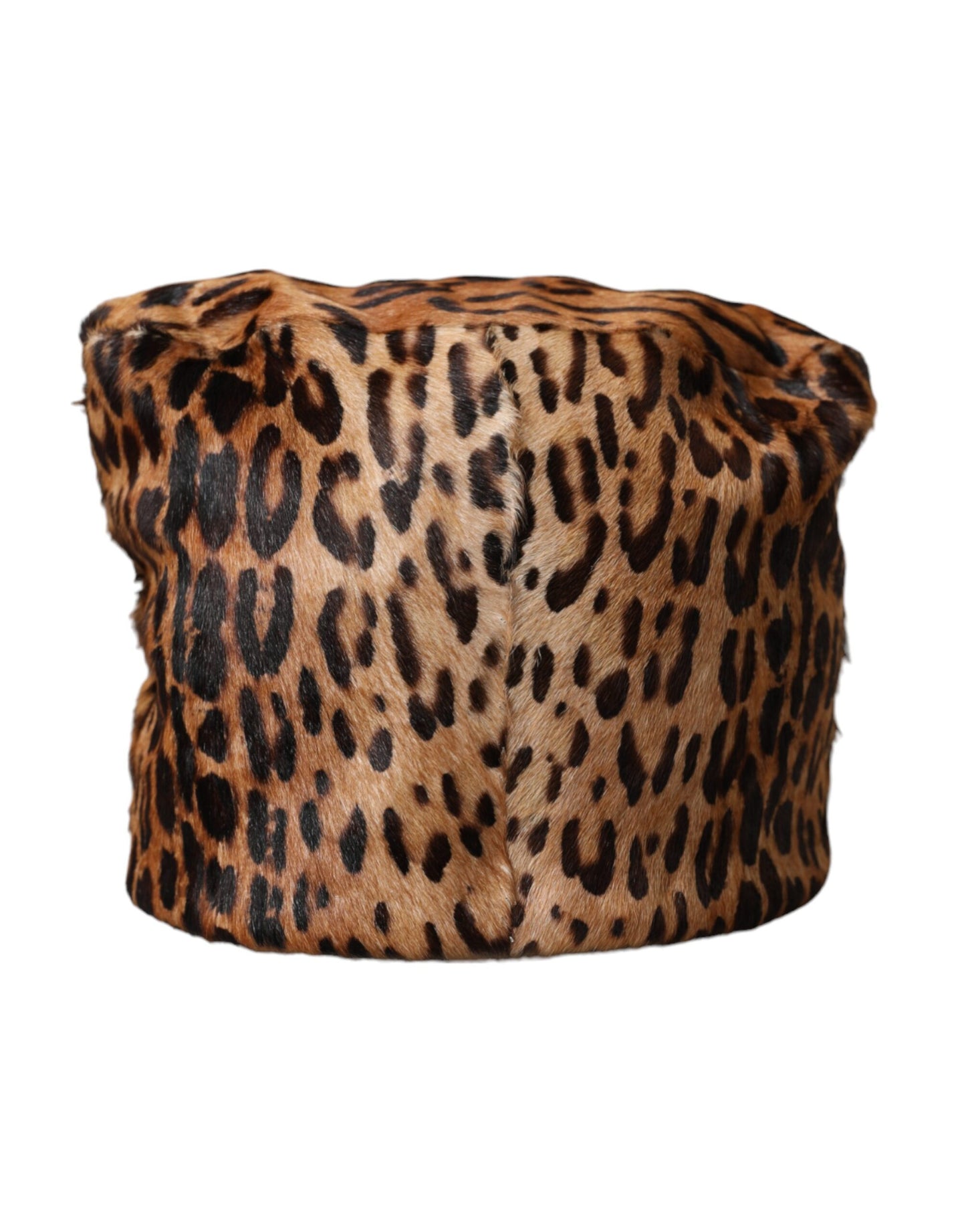 Sombrero de pescador de piel de leopardo marrón para mujer