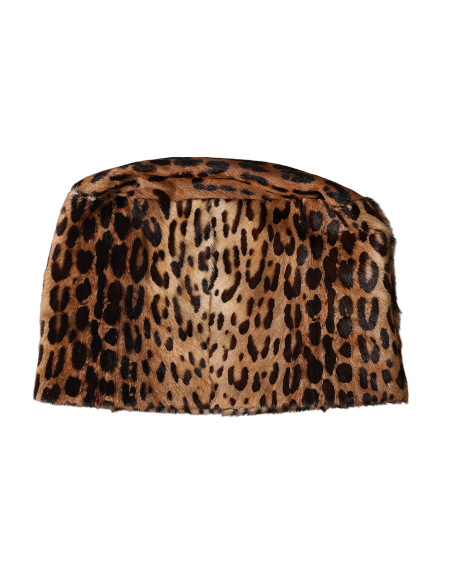 Sombrero de pescador de piel de leopardo marrón para mujer