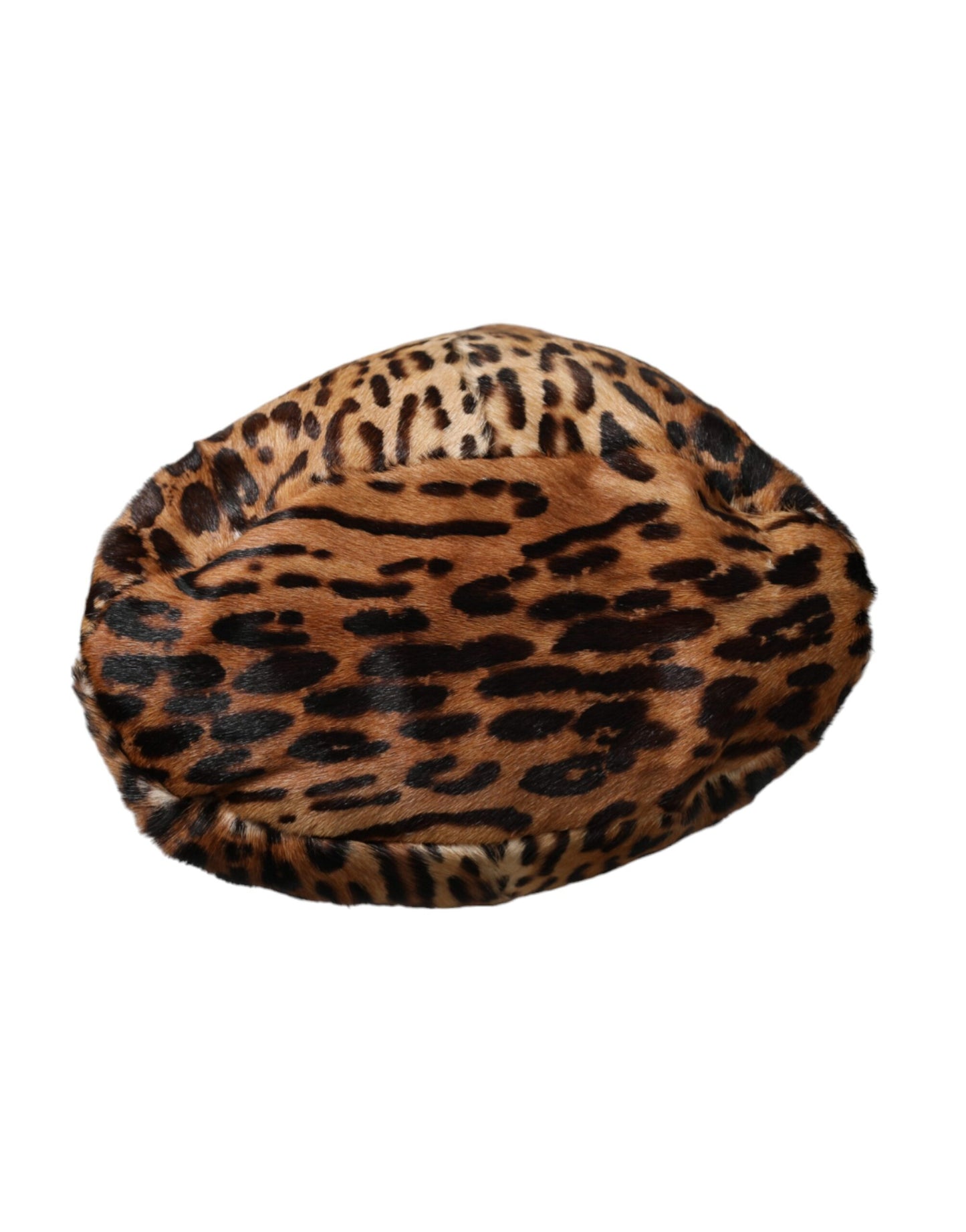 Sombrero de pescador de piel de leopardo marrón para mujer