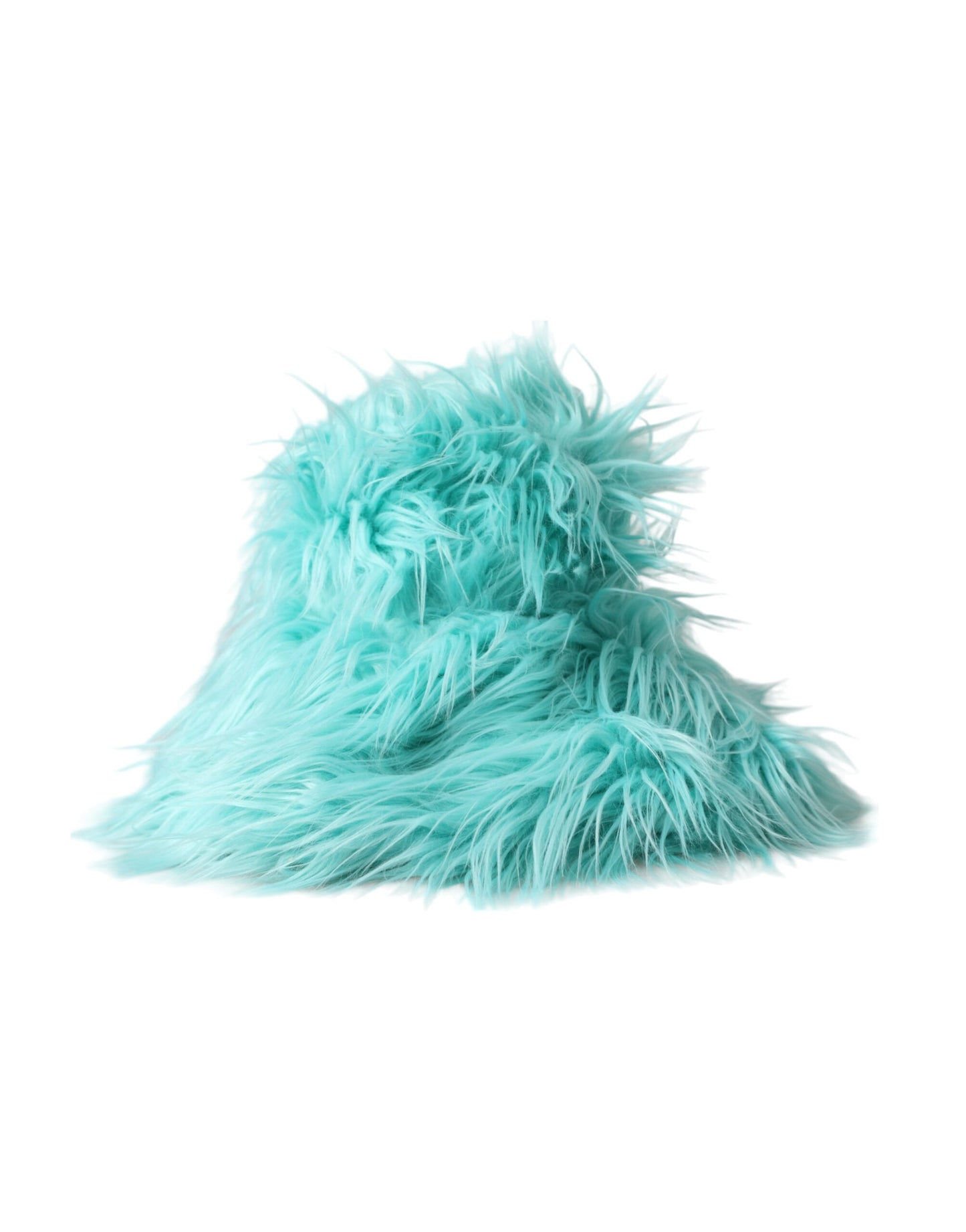 Sombrero de pescador de piel acrílica verde menta para mujer