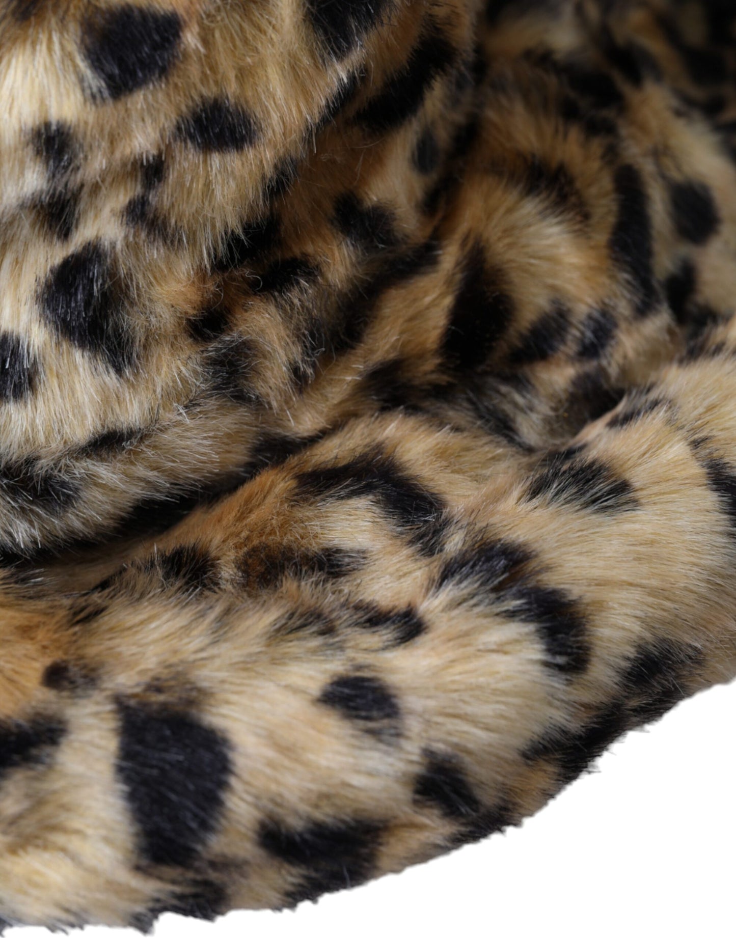 Sombrero de pescador de piel de leopardo marrón para mujer