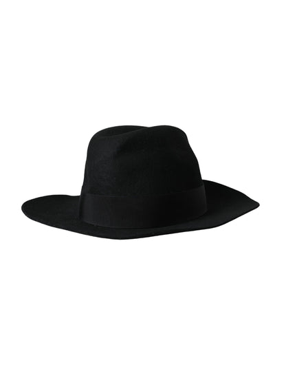 Sombrero fedora trilby de conejo negro para mujer