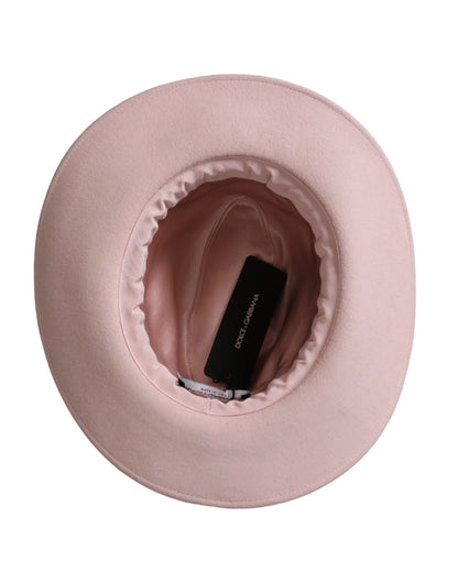 Sombrero Fedora Trilby de Conejo Rosa para Mujer