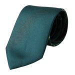Corbata ajustable para hombre 100 % seda con estampado verde