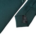 Corbata ajustable para hombre 100 % seda con estampado verde
