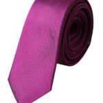 Corbata ajustable para hombre de seda satinada color morado liso
