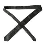 Corbata ajustable de fantasía para hombre, 100 % seda, color gris oscuro