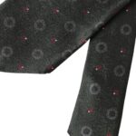 Corbata ajustable de fantasía para hombre, 100 % seda, color gris oscuro