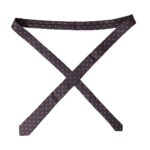 Corbata ajustable para hombre, 100 % seda, color morado y lunares