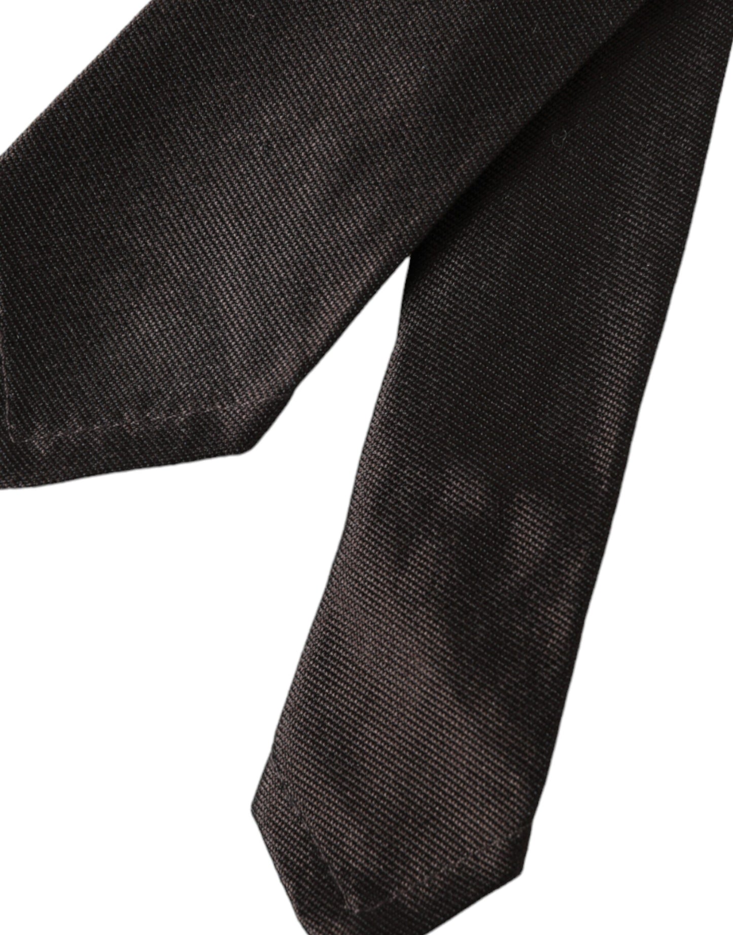Corbata ajustable marrón lisa 100 % seda