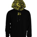Sudadera con capucha de algodón con logotipo negro