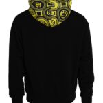 Sudadera con capucha de algodón con logotipo negro