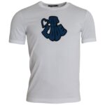 Camiseta blanca de cuello redondo y manga corta del Rey del Amor