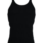 Camiseta interior sin mangas negra para hombre