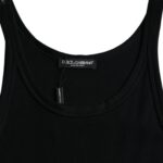 Camiseta interior sin mangas negra para hombre