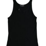 Camiseta interior sin mangas negra para hombre
