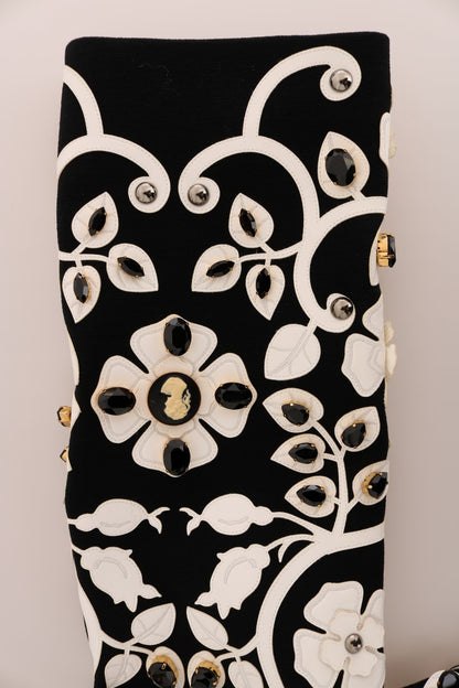 Chaqueta de lana de cristal con bordado floral
