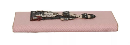 Banco de energía elegante de cuero rosa