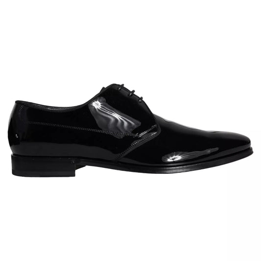 Zapatos de vestir Derby de piel de becerro negra para hombre