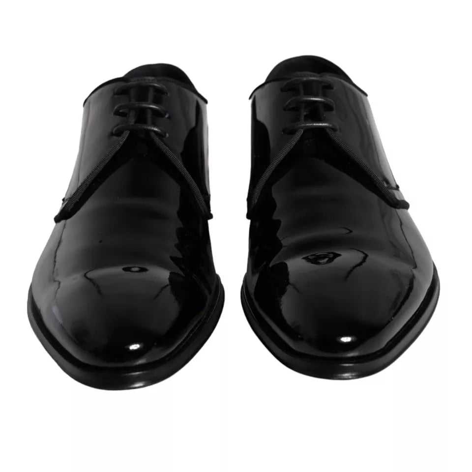 Zapatos de vestir Derby de piel de becerro negra para hombre