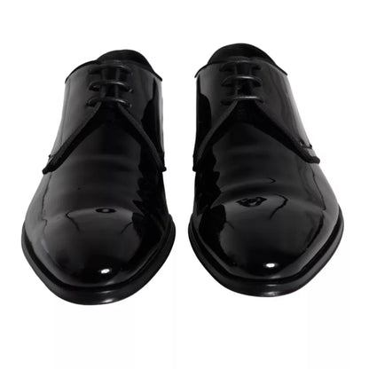 Zapatos de vestir Derby de piel de becerro negra para hombre