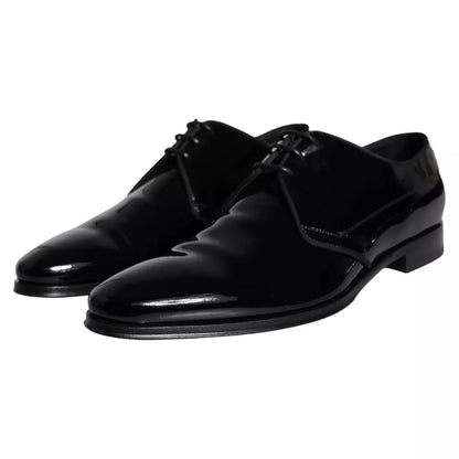 Zapatos de vestir Derby de piel de becerro negra para hombre