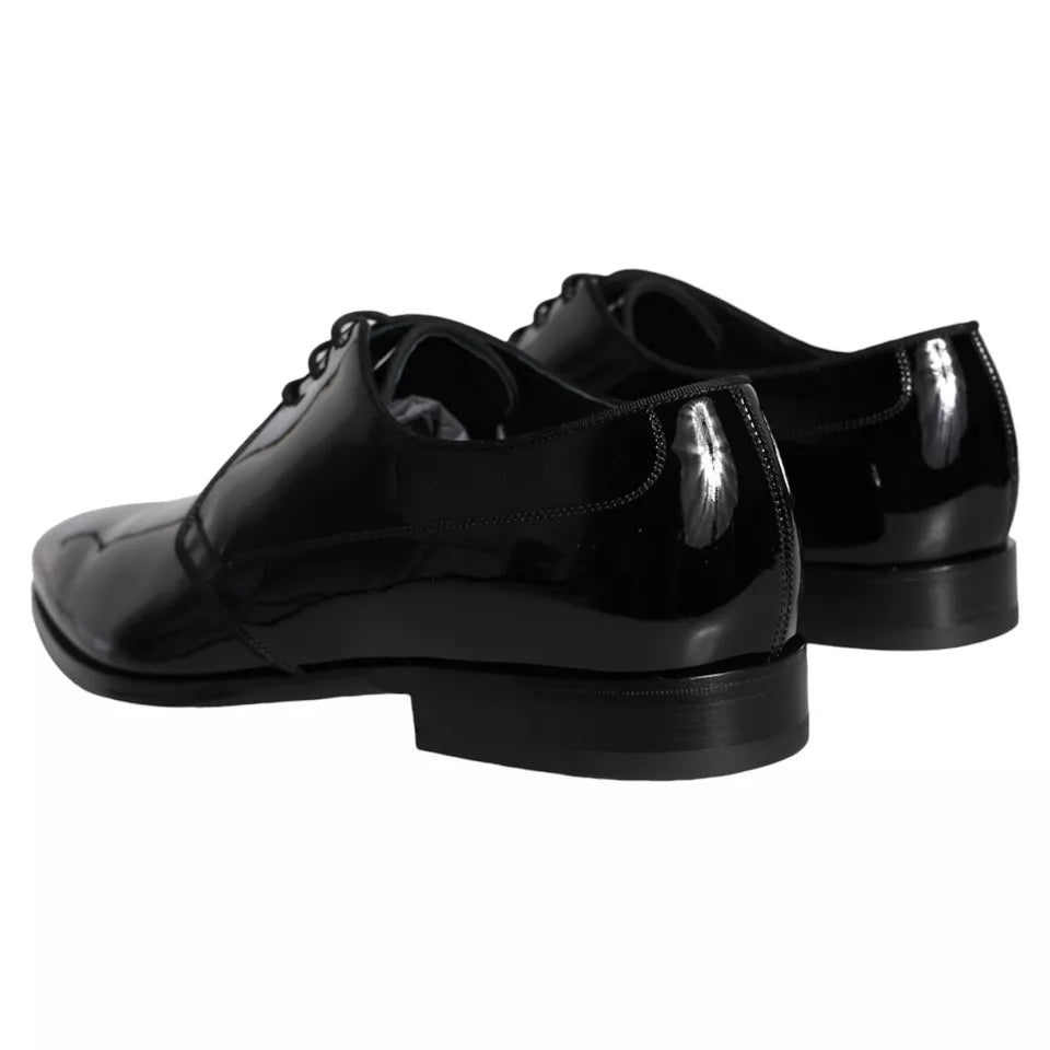 Zapatos de vestir Derby de piel de becerro negra para hombre