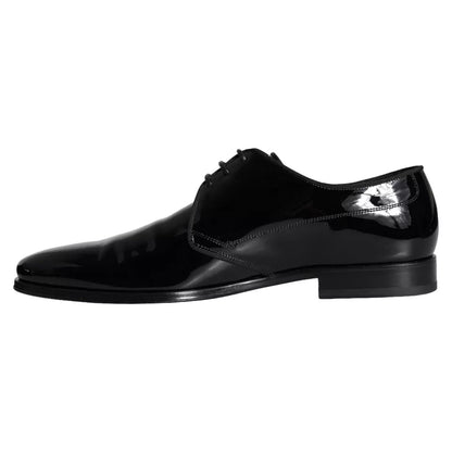 Zapatos de vestir Derby de piel de becerro negra para hombre