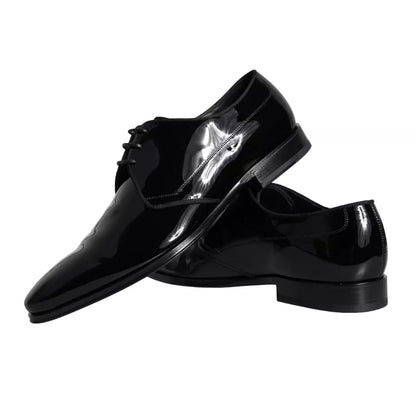 Zapatos de vestir Derby de piel de becerro negra para hombre