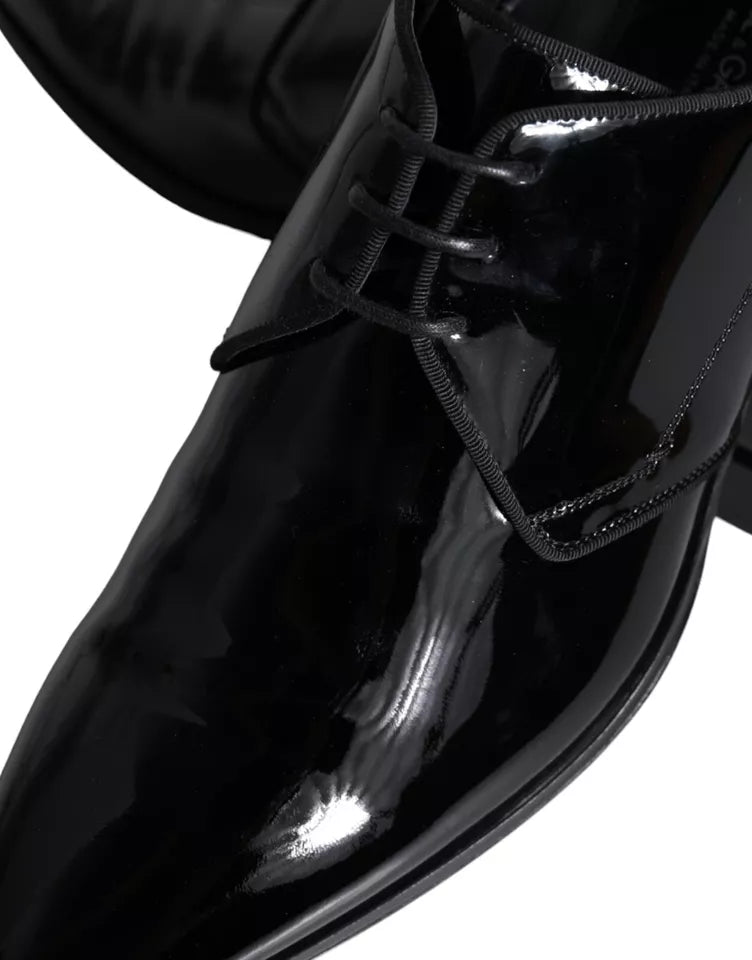 Zapatos de vestir Derby de piel de becerro negra para hombre