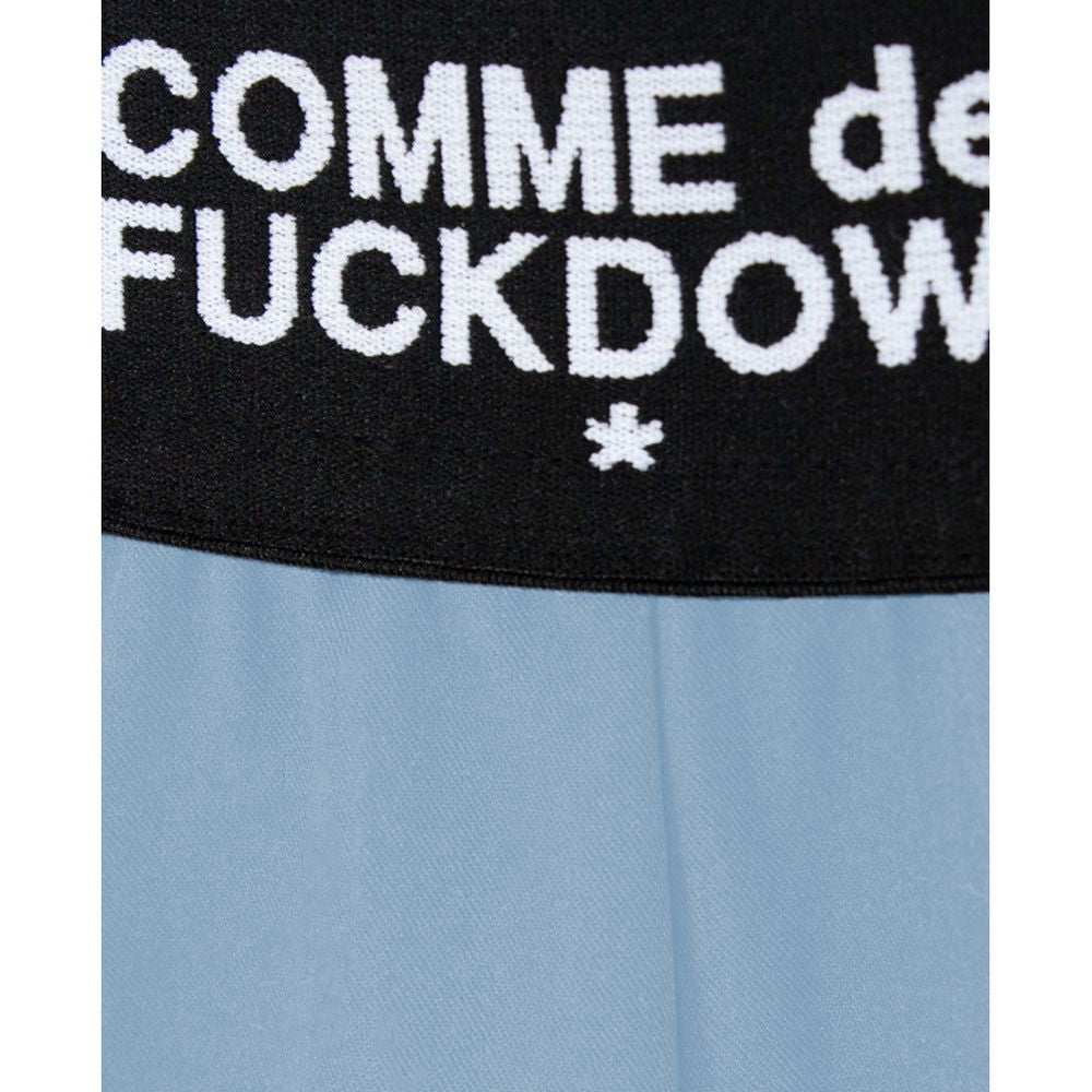 Light Blue Polyester Women Palazzo Pants