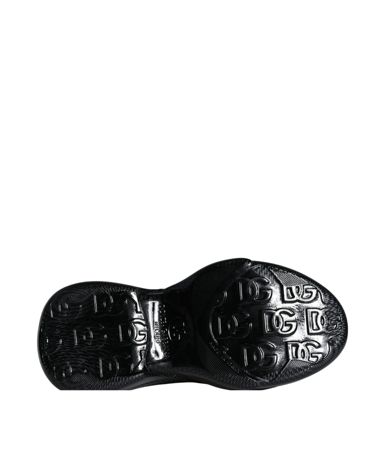 Zapatillas deportivas bajas de goma laminada negra para hombre