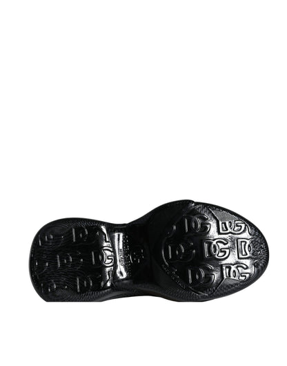 Zapatillas deportivas bajas de goma laminada negra para hombre