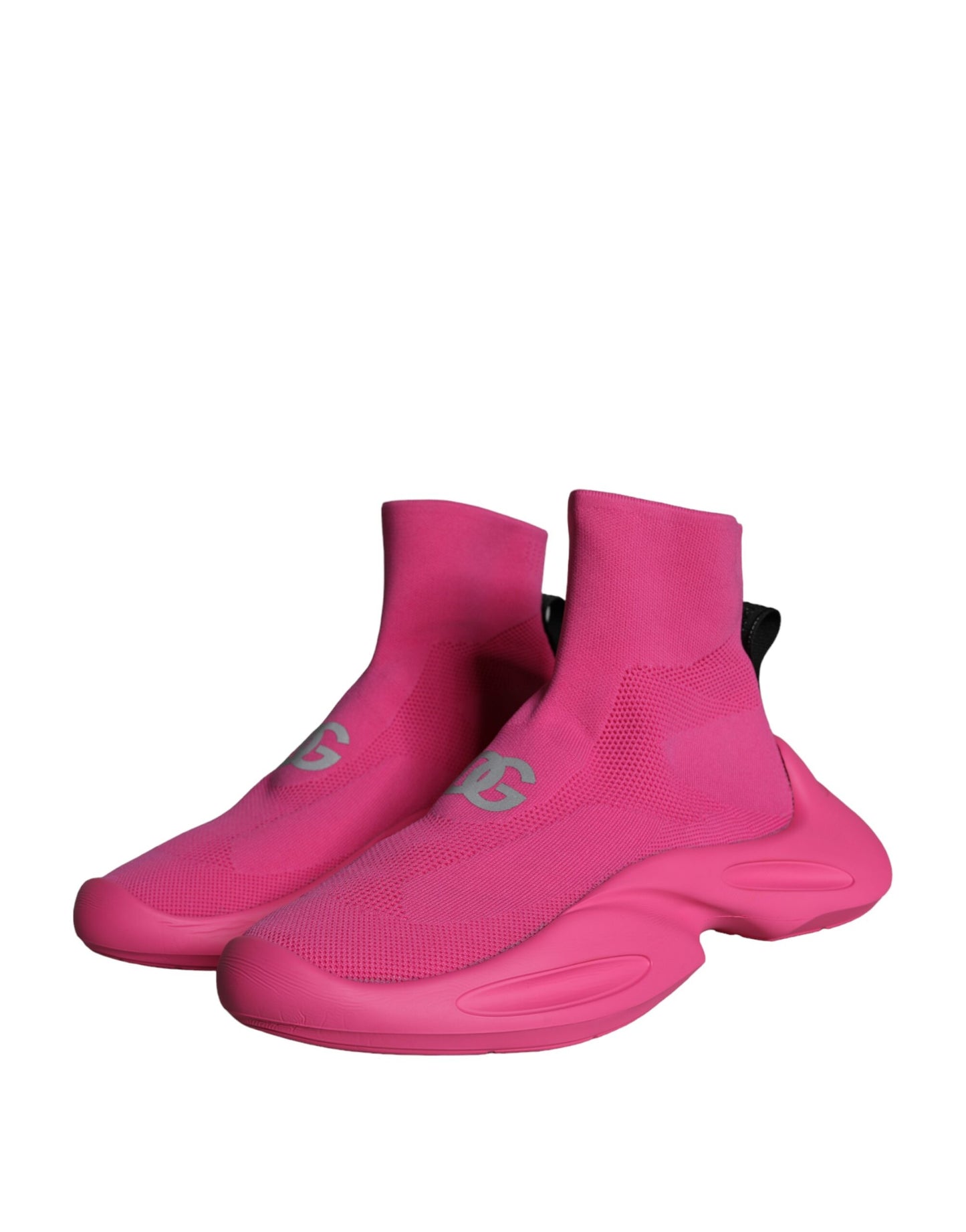 Calcetines deportivos con estampado de logotipo rosa